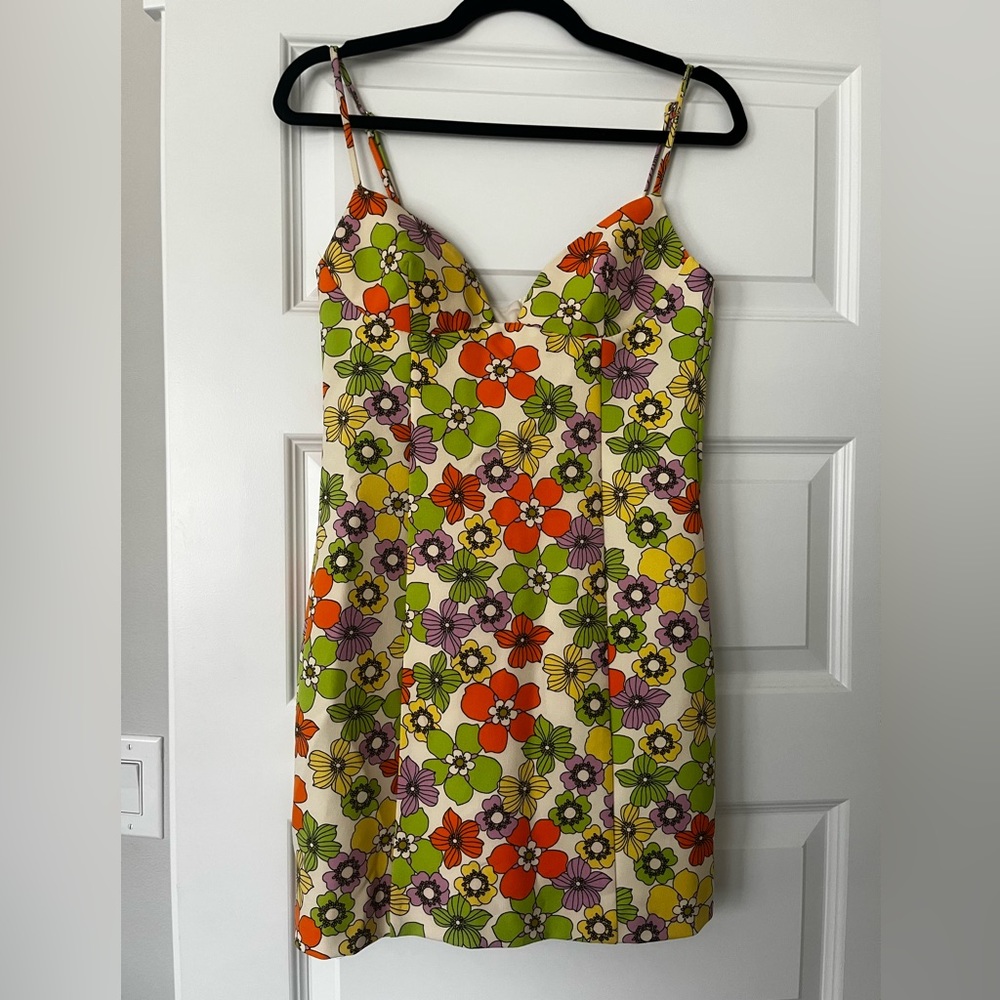 Zara 70s inspired flower dress